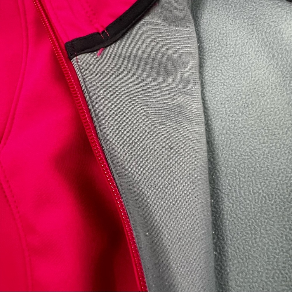 Columbia Women’s Front Zip Lined Jacket Sz Large Hot Pink Color Flaw/Pilling - Picture 12 of 14
